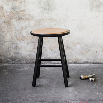 ZIGZAG 660S - Ash stool with footrest by Hans K - view 3